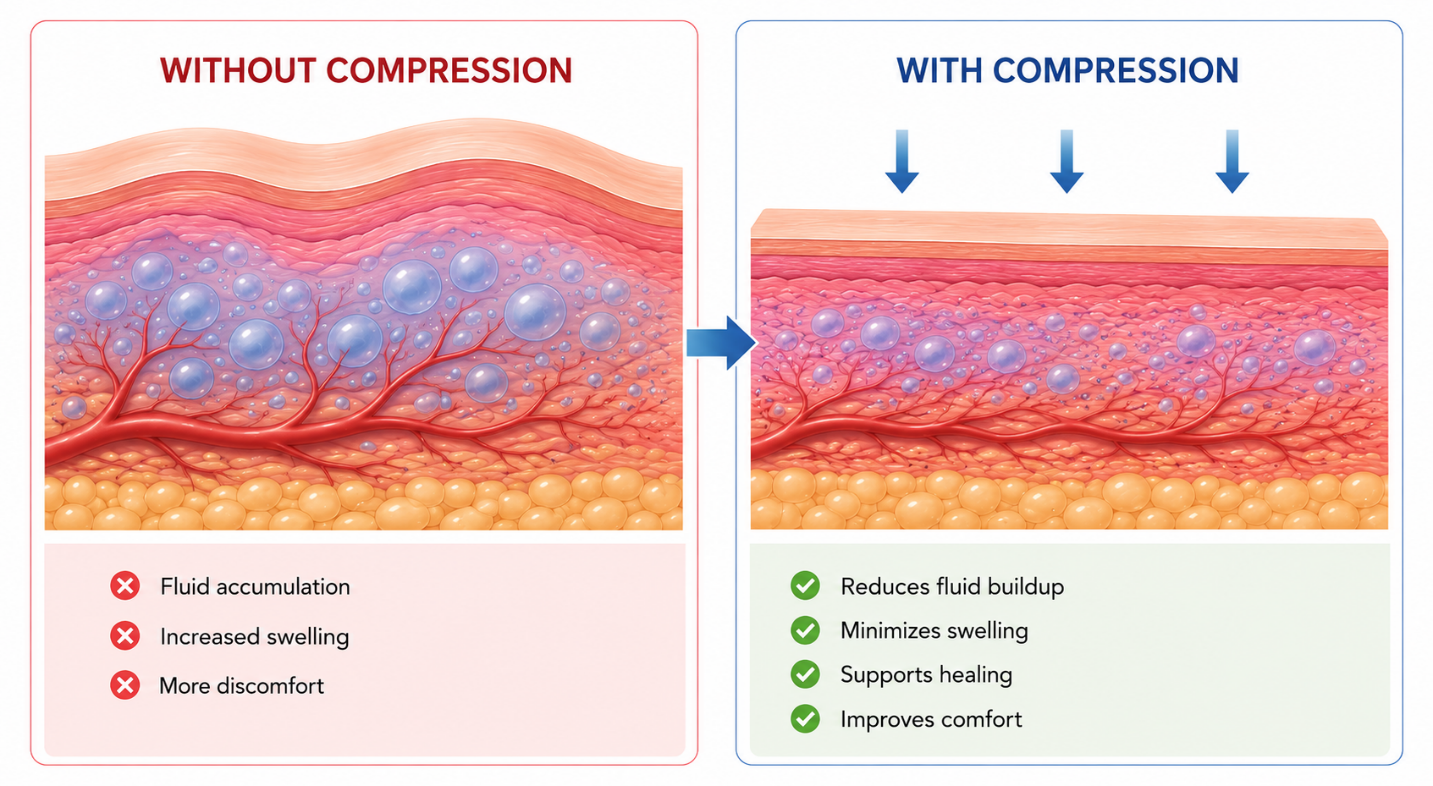 realistic expectations of compression garments after plastic surgery recovery.