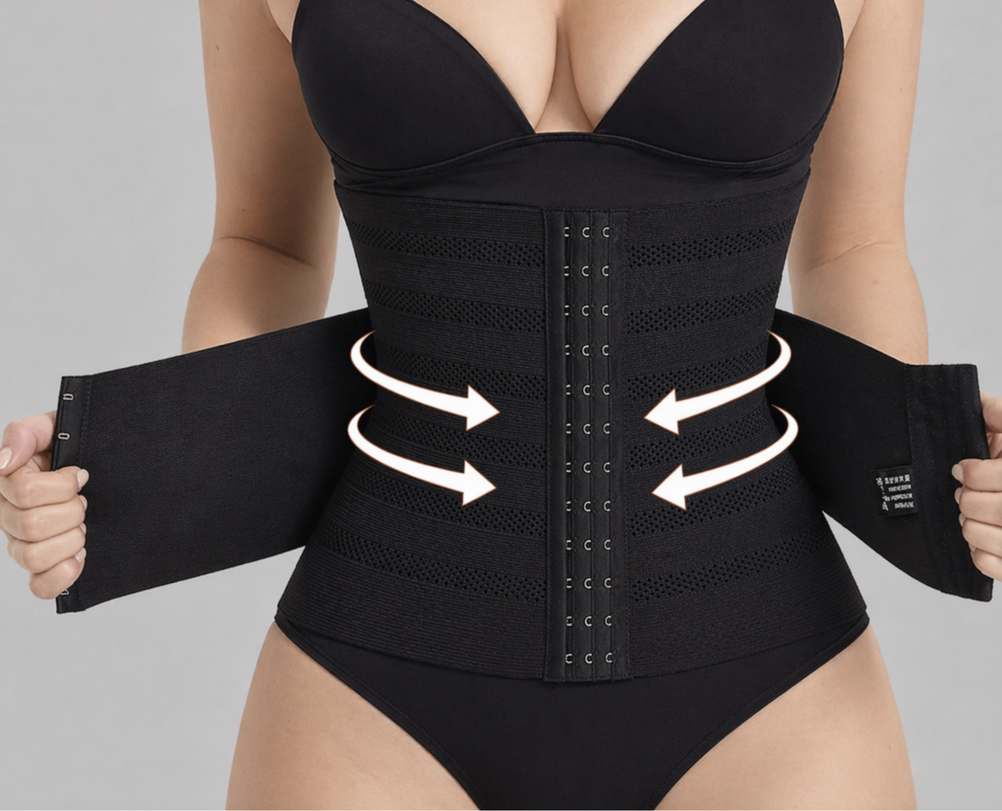 Medical-grade compression garment supporting post-operative recovery after plastic surgery