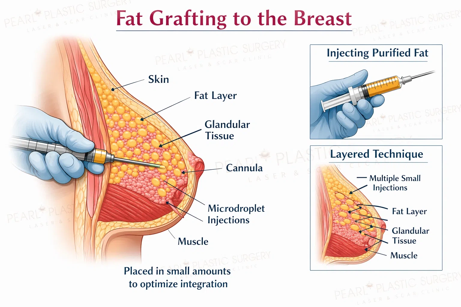 diagram on fat grafting to the breast in Singapore