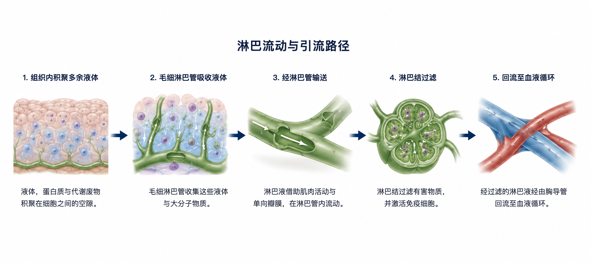 淋巴流动与引流路径