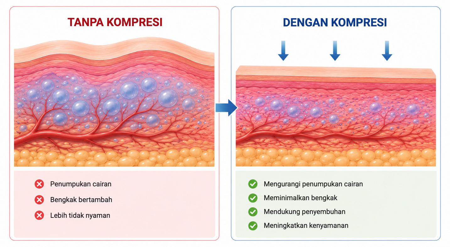 Perbandingan jaringan tanpa kompresi dan dengan kompresi