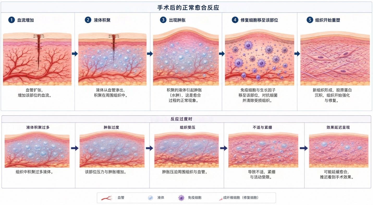 手术后的正常愈合反应
