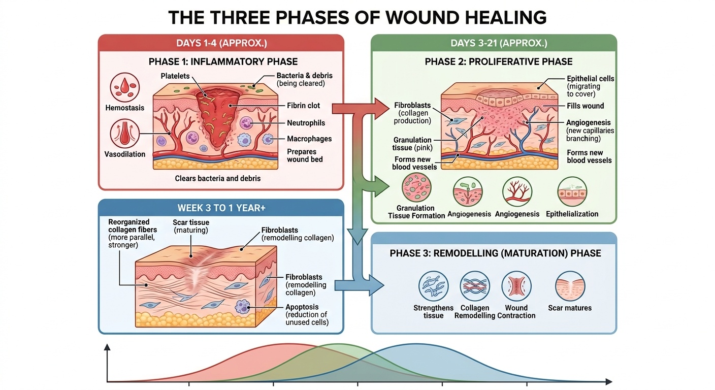 compromised wound healing delayed tissue repair recovery complications.